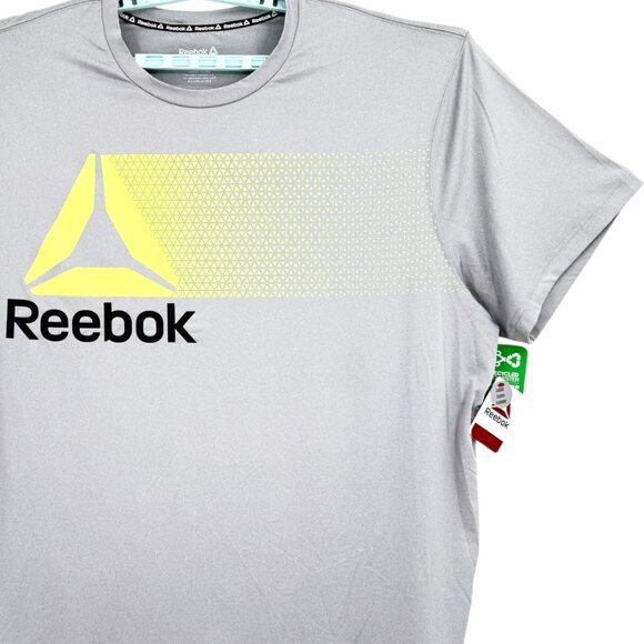 Reebok Men's Short Sleeve Sleet Heather Grey Graphic Classic T-Shirt Size 3XL NW - Picture 6 of 11